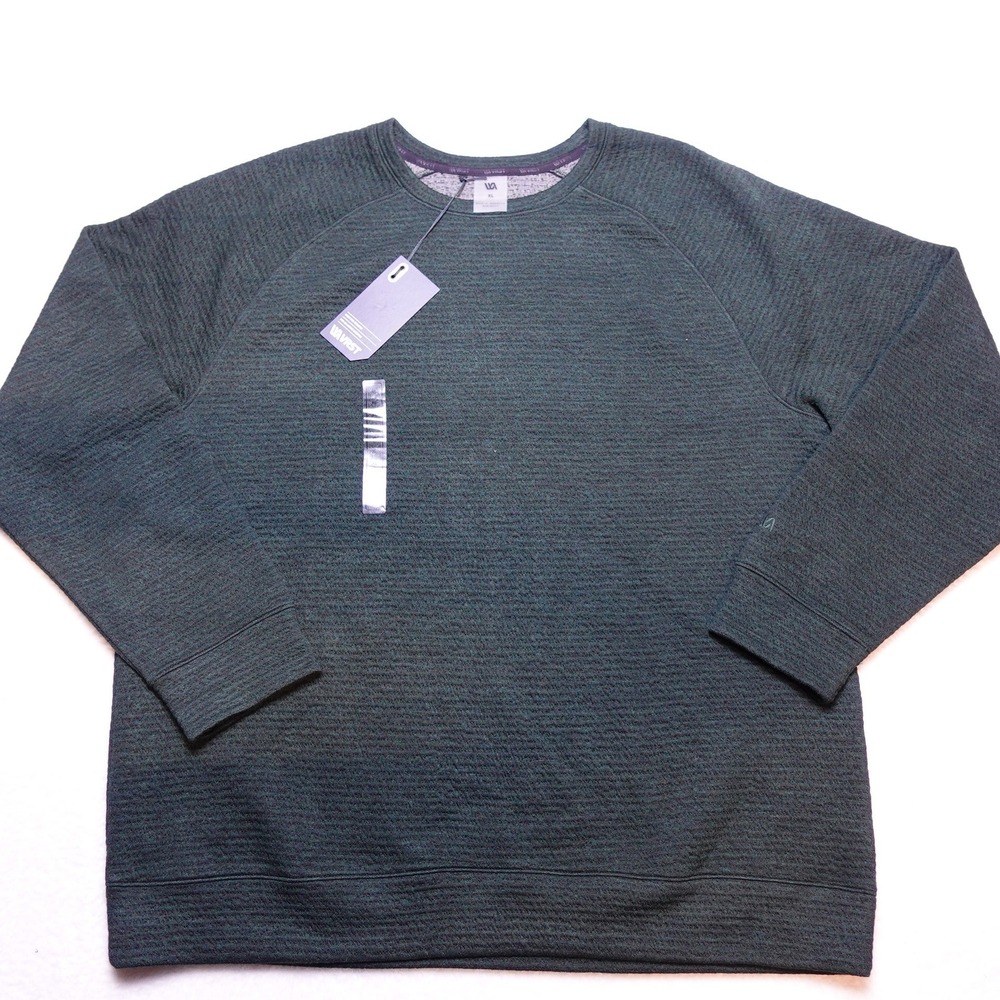 VRST Recharge Lunar Crew Sweatshirt Mens XL Olive Shadow Heather UPF 50+ New